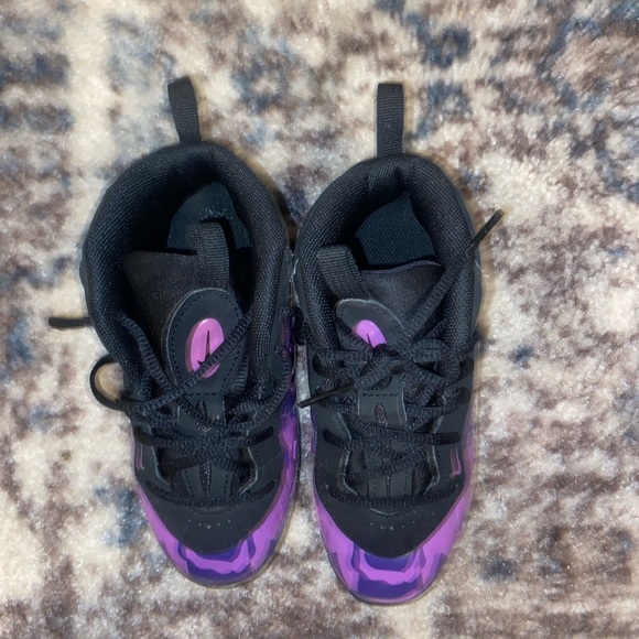 Kids Purple Camo Air Nike Foamposites Sneakers size 10c - Picture 4 of 7